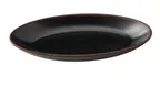 image of Yanco NA-310BK - Oval Deep Melamine Plate, 10-1/2" W x 5-1/4" D x 1-1/2" H, Black/Brown, - Dozen