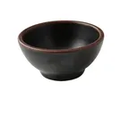 image of Yanco NA-5003BK - 4 Oz Sauce Server, 3-1/2" Dia x 1-5/8" H, Black/Brown, Dishwasher Safe - Dozen