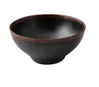 image of Yanco NA-606BK - 6-1/2" Dia x 3" Melamine Bowl, Black/Brown, 28 oz Dishwasher‑Safe - Dozen