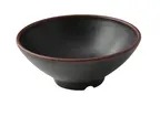 image of Yanco NA-607BK - 7" Dia x 2-3/4" Round Melamine Bowl, Black Brown Accent, 26 oz - Dozen
