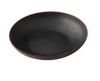 image of Yanco NA-708BK Round Melamine Bowl, 8" Diameter x 1-1/2" H, 20 oz Black/Brown Accent - Dozen
