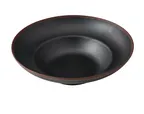 image of Yanco NA-811BK - 11" Pasta Bowl, 20 Oz, Black With Brown Accent, Melamine Material - Dozen