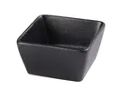 image of Yanco NB-4031 - Sauce Dish, 3 oz, 3-1/8"L x3"W x1-3/4"H, Black Porcelain, Dishwasher Safe - Dozen