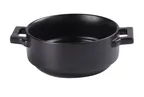 image of Yanco NB-907 - Blue Star 20 oz Bake Dish 7½"L×5¾"W×2¼"H Black Porcelain Hdl Oven/MW/DW Safe - Dozen