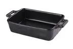 image of Yanco NB-910 25 oz Bake Dish, 9½" L × 5¼" W × 2¼" H, Black Porcelain Handle, Oven & Microwave Safe