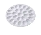image of Yanco NC-1014 Egg Holder, 12‑1/2" Dia x 3/5" H, Holds 25 Eggs, White Melamine - Dozen