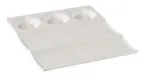 image of Yanco NC-4600 - 9" x 8" White Melamine 5‑Compartment Plate, Heavy‑Duty, Dishwasher Safe - Dozen