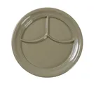 image of Yanco NC-510S - 9.5" 3‑Compartment Melamine Plate, Sand, Heavy‑Duty, Dishwasher Safe - Dozen