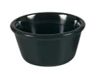 image of Yanco NC-537BK - 3 oz Ramekin, 3-1/4" Dia x 1-1/2" H, Black Melamine, Dishwasher Safe - Dozen