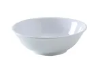image of Yanco NS-5070W 36 Oz Round White Melamine Bowl, 8" Diameter x 2-3/4" Height - Dozen