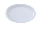 image of Yanco NS-512W - 12" Oval Melamine Platter, White, Dishwasher Safe, NSF - Dozen