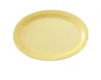 image of Yanco NS-512Y - 12" x 6-3/4" Oval Melamine Platter, Yellow, Dishwasher-Safe, NSF - Dozen