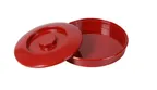 image of Yanco NS-608R - 8" Red Melamine Tortilla Server with Lid, Dishwasher Safe, NSF - Dozen