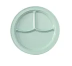 image of Yanco NS-703G 10" Green Melamine 3‑Compartment Plate, Dishwasher Safe, NSF - Dozen