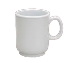 image of Yanco NS-901W - 8 Oz White Melamine Mug, 3" Dia. x 3-5/8" H, Dishwasher Safe - Dozen