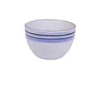 image of Yanco OC-504 Bouillon Cup, 8 Oz, 4" Dia x 2-3/4" H, Porcelain White With Blue Design - Dozen