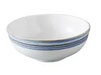 image of Yanco OC-609 Menudo Bowl, 60 oz (9" Dia x 3 1/4" H), White & Blue China, Dishwasher Safe - Dozen