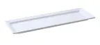 image of Yanco OK-7121 Osaka Plate – 21" L x 7" W Rectangular White Melamine Dishware, Dishwasher Safe