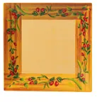 image of Yanco OL-106 Olive Square Melamine Plate, 6" x 6", Dishwasher Safe, Reusable Design - Dozen