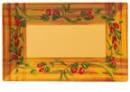 image of Yanco OL-216 Olive Rectangular Melamine Plate, 16" x 9-1/2", Plastic Dinnerware - Dozen
