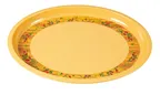 image of Yanco OL-3022 Olive Melamine Oval Platter, 22" L x 18" W x 1-1/4" H, Design Pattern, Dishwasher Safe
