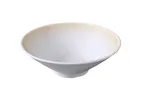 image of Yanco OP-409 Melamine Bowl, 42 oz (1 qt), 9 ¼" Dia x 3 ⅛" H, White/Brown Matte - Dozen