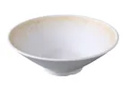 image of Yanco OP-410 - 50 oz Melamine Bowl, 9¾" Dia x 3¼" H, White/Brown, Dishwasher‑Safe - Dozen