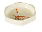 image of Yanco OR-3001 Hexagon Sauce Dish, 3.5 oz (0.25 Qt) 4-1/8" Dia, Dishwasher-Safe Melamine - Dozen