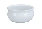 image of Yanco OS-12-P Onion Soup Crock Bowl, 12 Oz, 4‑1/4" Dia x 2‑1/4" H Porcelain White Safe - Dozen