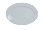 image of Yanco PA-211 Platter, 11-3/4" L x 8-1/2" W Oval Porcelain White, Dishwasher/Oven/MW Safe - Dozen