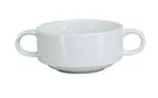 image of Yanco PA-404 Paris Bouillon Cup, 10 oz (4" Diameter) Porcelain White, Microwave Safe - Dozen