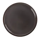 image of Yanco PK-212 Round Plate, 12" Diameter, Grey Porcelain, Rolled Edge, Dishwasher Safe - Dozen