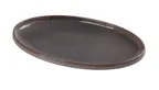 image of Yanco PK-316 Oval Plate, 16" W x 10" D x 1.5" H, Grey Porcelain Rolled Edge, Dishwasher & Oven Safe