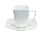 image of Yanco PL-002 Pride Land Saucer, 5.5" Bone White Porcelain, Dishwasher/Oven/Microwave Safe - Dozen