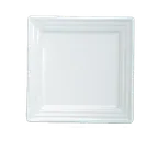 image of Yanco PL-110 Square Bone White Porcelain Plate, 10" x 10", Dishwasher Oven Microwave Safe - Dozen