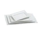 image of Yanco PL-214 - Rectangular China Plate, 14" Bone White Porcelain, Dishwasher Oven Microwave Safe