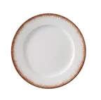 image of Yanco PR-111 - China Plate, 11 1/4" Dia x 7/8" H, White/Brown, Dishwasher/Microwave Safe - Dozen