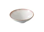 image of Yanco PR-507 Bowl, 23.5 Oz China, White/Brown, 7 5/8" Dia × 2 5/8" H, Dishwasher Safe - Dozen