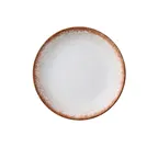 image of Yanco PR-706 - China Plate, 6 1/4" Dia x 3/4" H, White/Brown, Dishwasher/Microwave Safe - Dozen