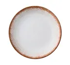 image of Yanco PR-707 China Plate, 7 1/4" Dia x 3/4" H, White/Brown, Round Coupe Rim - Dozen
