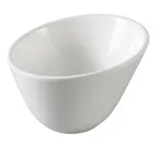 image of Yanco PS-2006 6" 26oz White Porcelain Slanted Bowl, General Dishwasher Oven Microwave Safe - Dozen