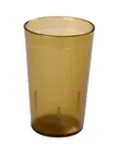 image of Yanco PT-032A - 32 oz (1 Qt) Amber Plastic Tumbler, Durable Lightweight Design - Dozen