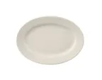image of Yanco RE-14 - Oval China Platter, 12-1/2" L X 9" W, Ceramic, White, Rolled Rim, Safe - Dozen