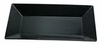 image of Yanco RM-216BK - 16" x 9.5" Rectangular Melamine Plate, Black, Dishwasher Safe, 1 Dozen