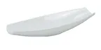 image of Yanco RM-312 - Rome Boat Oblong Deep Plate, 12.5" x 3.75" White Melamine, Dishwasher Safe - Dozen