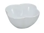image of Yanco RM-406 - 6" White Melamine Plastic Bowl, 16 oz, Flower Shape - Dozen