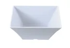 image of Yanco RM-4109 Square Melamine Bowl, 4 Qt (128 Oz) 10"x10"x4", White, Dishwasher Safe - Dozen