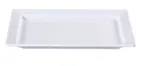 image of Yanco RM-4312 Rome Plate, 12" x 8½" Rectangular Melamine Platter, White, Dishwasher Safe - Dozen