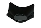 image of Yanco RM-506BK Rome Salad Bowl, 12-15 Oz, 6¼" × 6¼" Black Melamine, Dishwasher Safe - Dozen