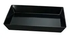 image of Yanco RM-614BK - Rectangular Deep Melamine Plate, 13-3/4" L x 10" W x 2-1/2" H, Black - Dozen